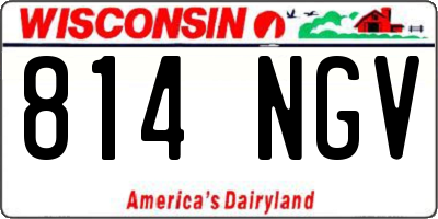 WI license plate 814NGV
