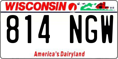 WI license plate 814NGW