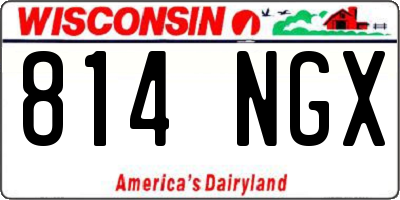 WI license plate 814NGX