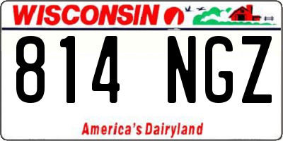 WI license plate 814NGZ