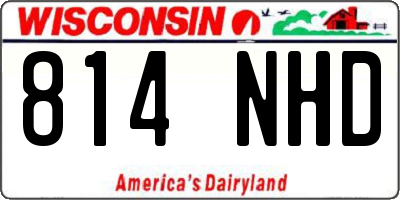 WI license plate 814NHD