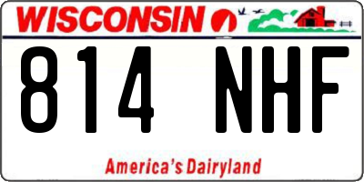WI license plate 814NHF