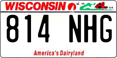 WI license plate 814NHG