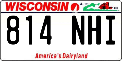 WI license plate 814NHI