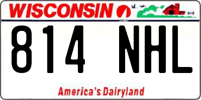WI license plate 814NHL