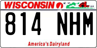 WI license plate 814NHM