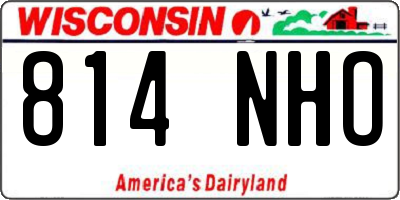 WI license plate 814NHO