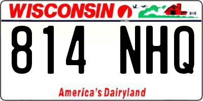 WI license plate 814NHQ