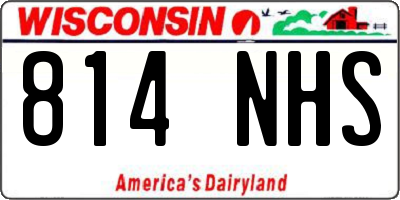 WI license plate 814NHS