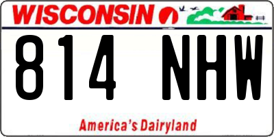 WI license plate 814NHW