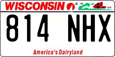 WI license plate 814NHX