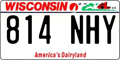 WI license plate 814NHY