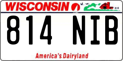 WI license plate 814NIB