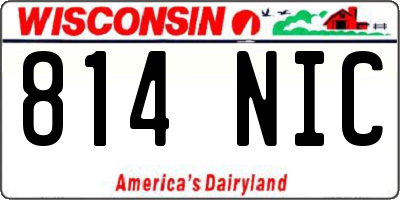 WI license plate 814NIC