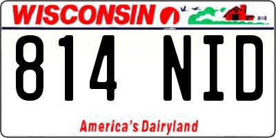 WI license plate 814NID