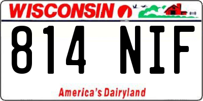 WI license plate 814NIF