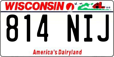 WI license plate 814NIJ