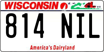 WI license plate 814NIL
