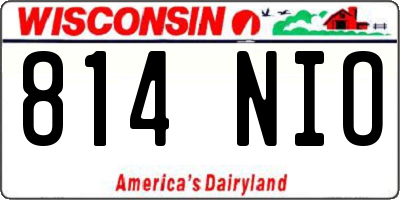 WI license plate 814NIO