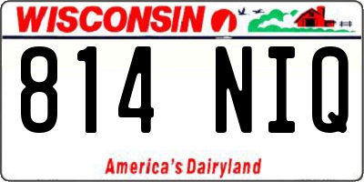 WI license plate 814NIQ