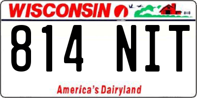 WI license plate 814NIT
