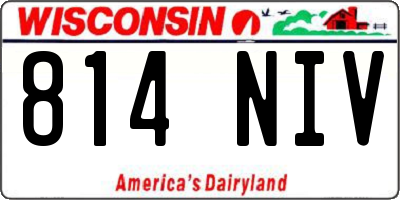 WI license plate 814NIV