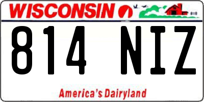 WI license plate 814NIZ