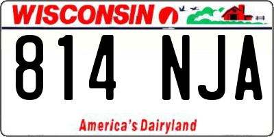 WI license plate 814NJA