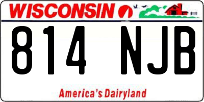 WI license plate 814NJB