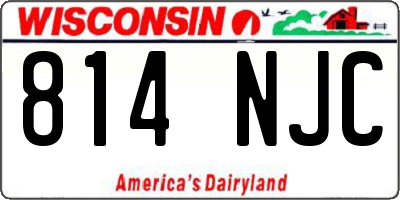 WI license plate 814NJC