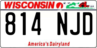 WI license plate 814NJD