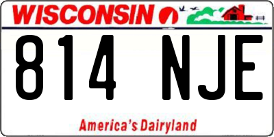 WI license plate 814NJE