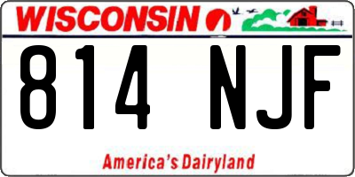 WI license plate 814NJF