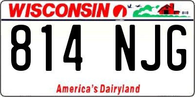WI license plate 814NJG