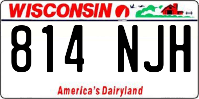 WI license plate 814NJH