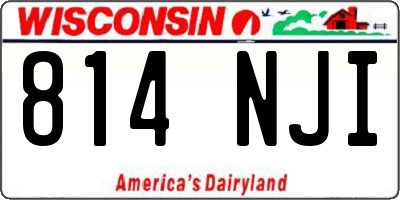 WI license plate 814NJI