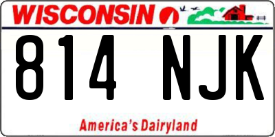 WI license plate 814NJK