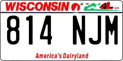 WI license plate 814NJM