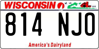 WI license plate 814NJO