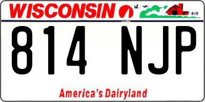 WI license plate 814NJP