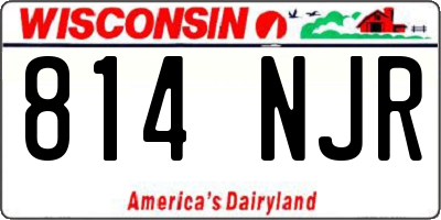 WI license plate 814NJR