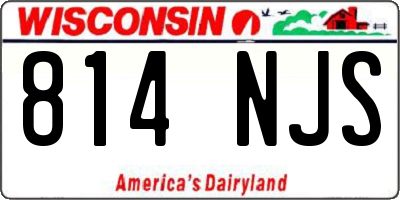 WI license plate 814NJS