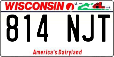 WI license plate 814NJT