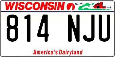 WI license plate 814NJU