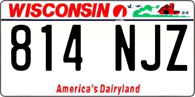 WI license plate 814NJZ