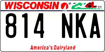 WI license plate 814NKA