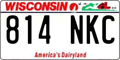 WI license plate 814NKC