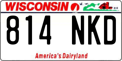 WI license plate 814NKD