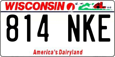 WI license plate 814NKE