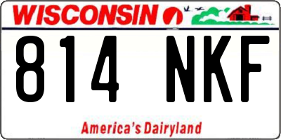 WI license plate 814NKF